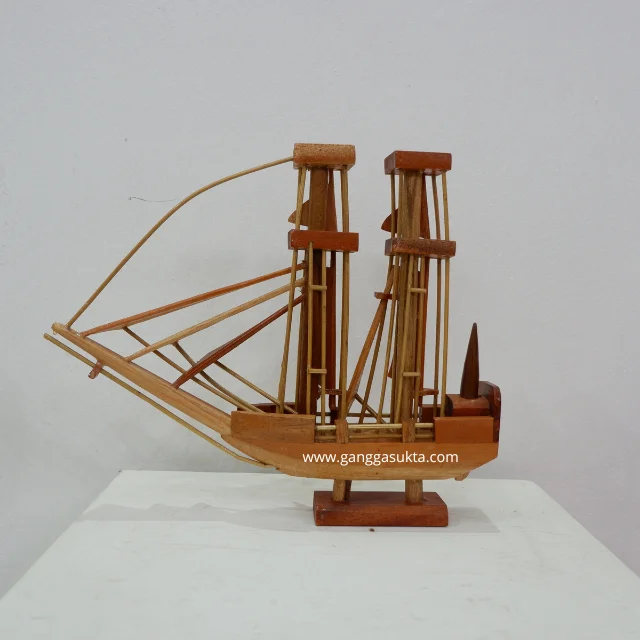 Натуральный цвет Тиковый деревянный Миниатюрный Корабль деревенский Морской Декор для дома с деталями ручной работы дисплей в художественном стиле