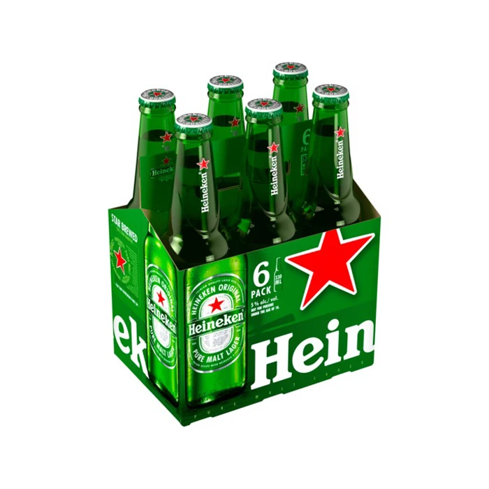 Heineken Larger 330ml Draft Beer Steam Lager in Bulk Box Packaging