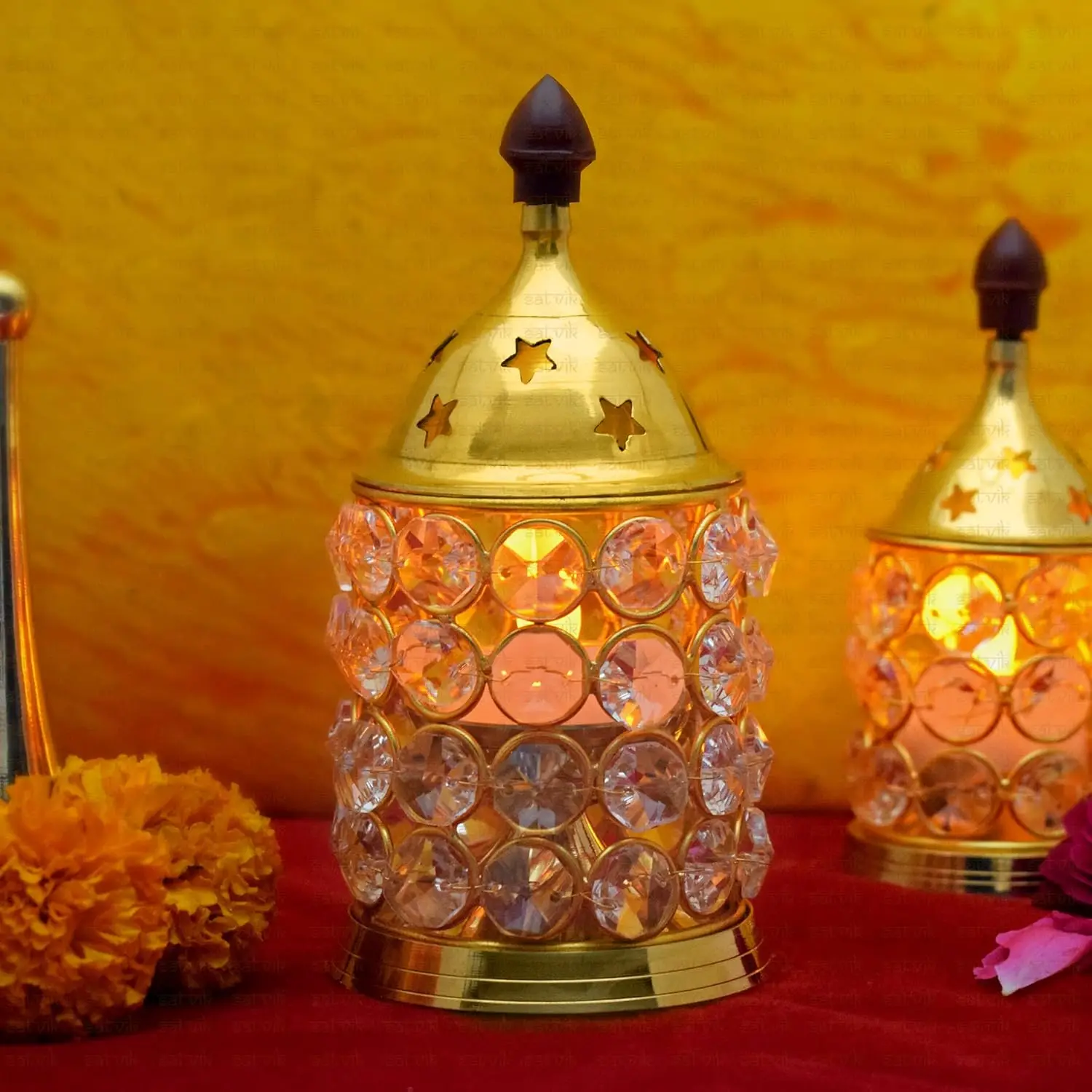 Масляная лампа-декоративная Дия для позитивной атмосферы Pooja Home decorment Gifting