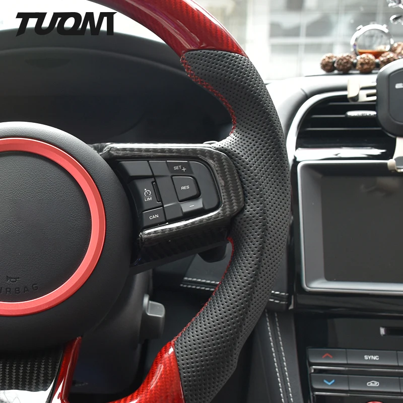 Hot sale carbon fiber sport  shape car steering wheel for jaguar