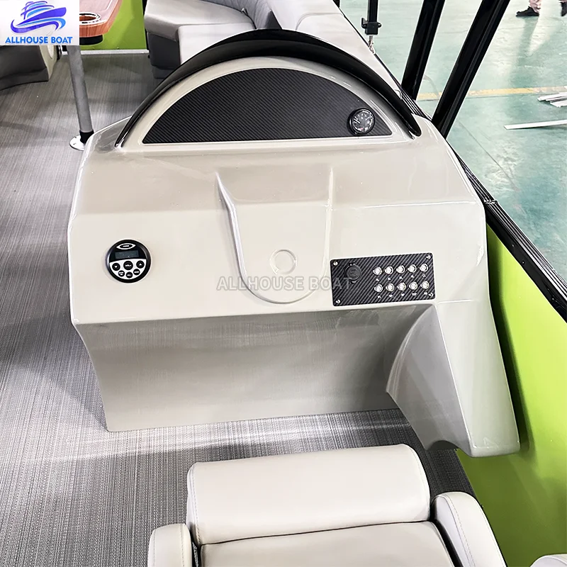 Style & Speed 21FT Tritoons Floating Cheap Pontoon Boat Fishing Boat Factory Customized Pontoon with Outboard Motor