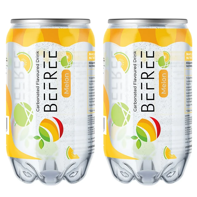 350ml Fruit Flavor Soft Drink Halal Malaysia Certification Transparent Can Tinned Packaging New Beverages Soda Water Drinks