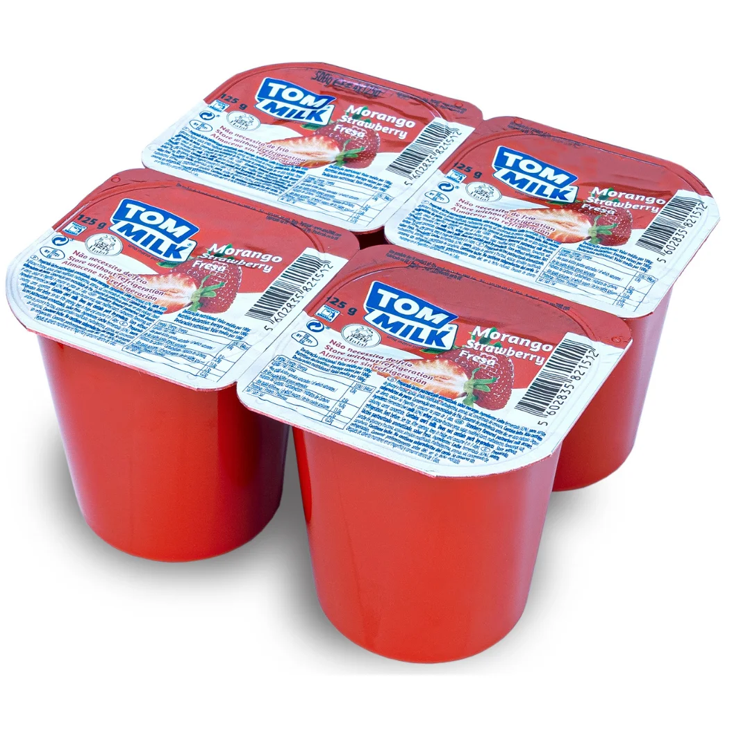 Hot Selling Long Life Tutti-Frutti Flavoured Yoghurt TOM MILK pack 4x125g