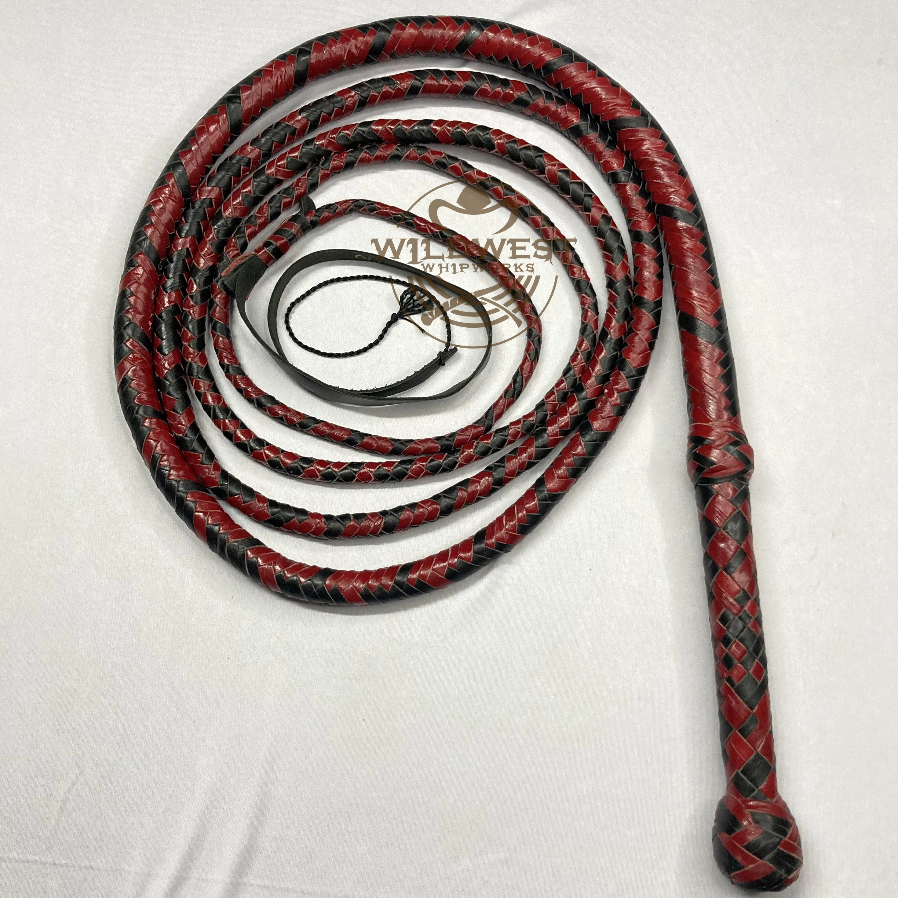 4 to 12 Feet Long 12 Plaits Original Whip Top Grain Leather Heavy Duty Easy Cracking Bullwhip BDSM Fetish Gift Slave Spanking