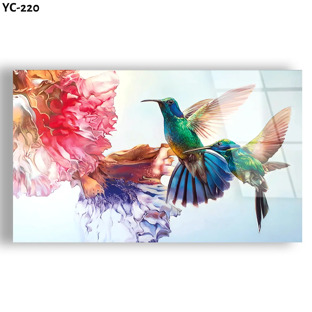 Animal Design Digital UV Print On Tempered Glass Custom Design Customizable Size Options Painting And Wall Art On Demand Visual
