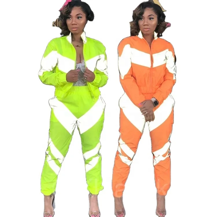 Wholesale Reflective Nylon Tracksuit For Women