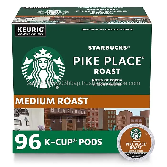 Кофейные стручки Starbucks K-Cup, жареный кофе Starbucks, смесь веранд для Пивоваров Keurig, 100% Арабика