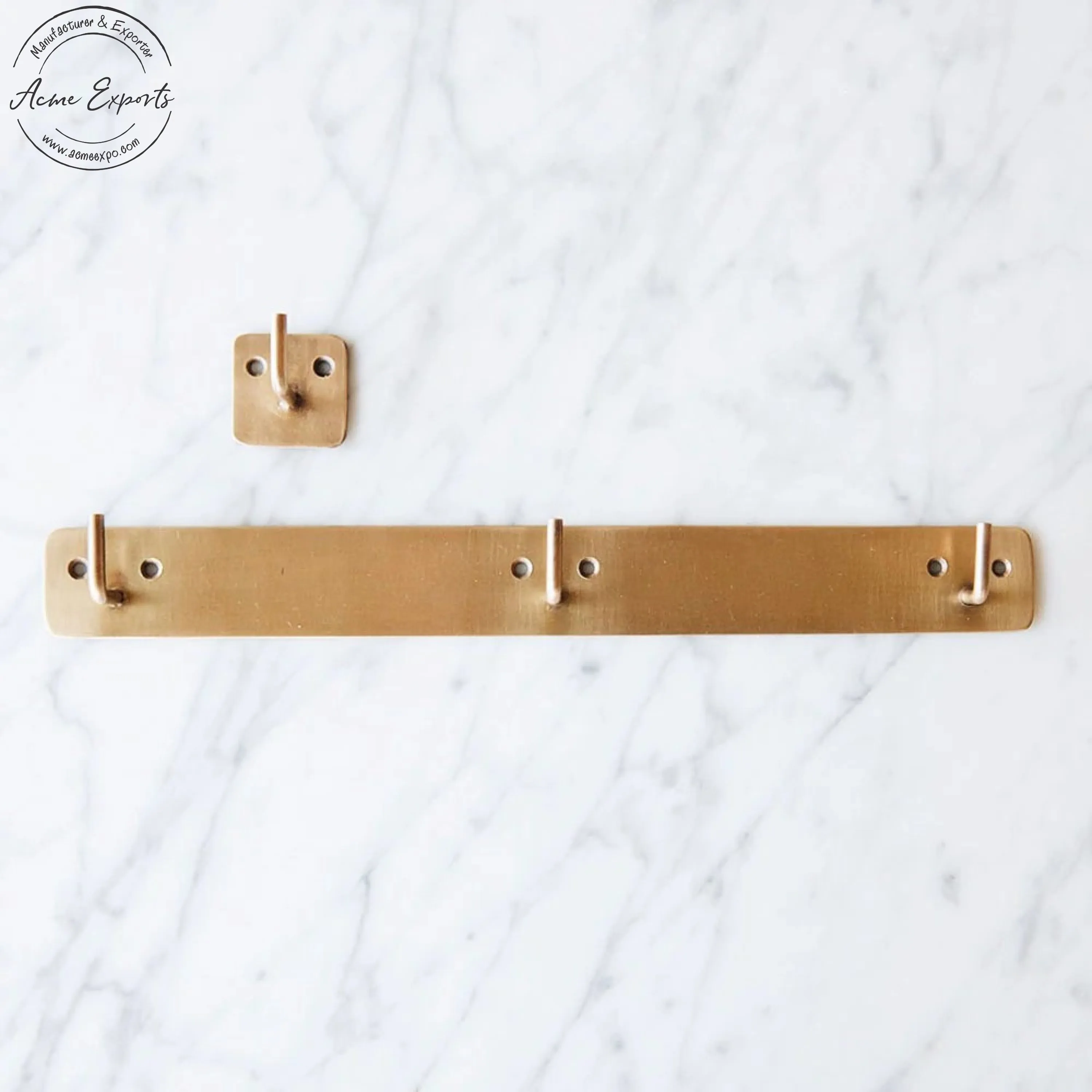 Luxury Quality Wall Mount Solid Brass Plate Hook with Brushed Finished for Wall Coat Hanger Racks Key Hooks Living Room Bathroom