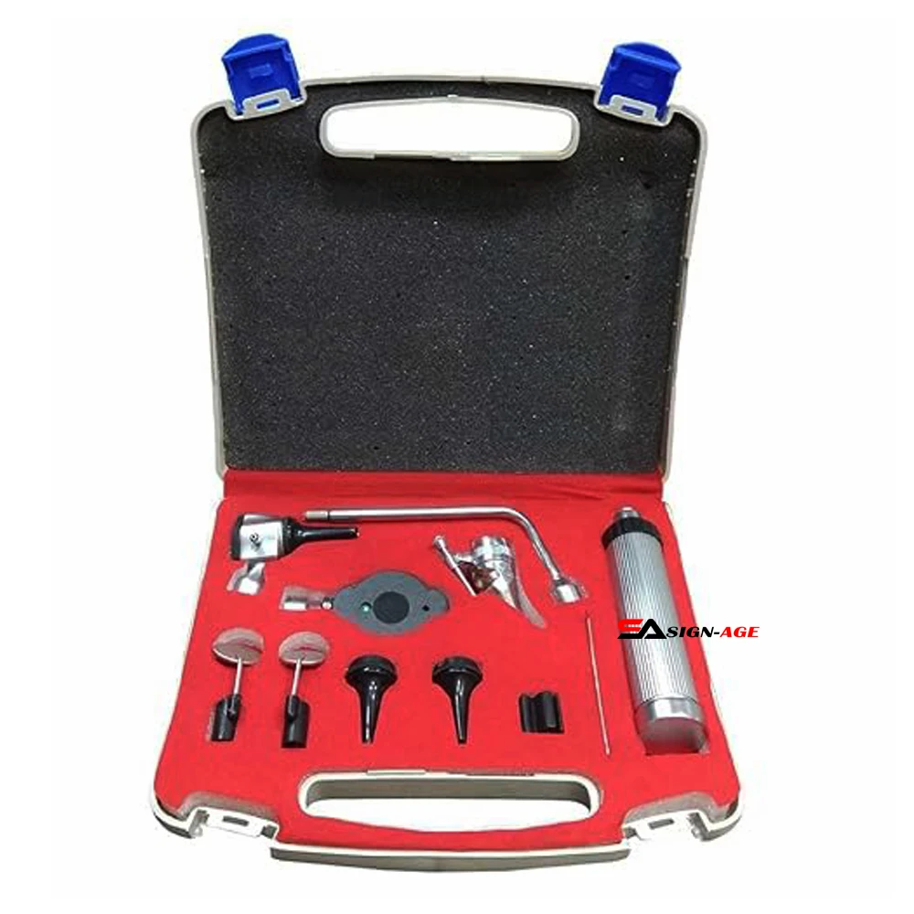 ENT Complete Diagnostic Set Stainless Steel Ophthalmoscope Set Otoscope Diagnostic Set By Sign-Age Surgical