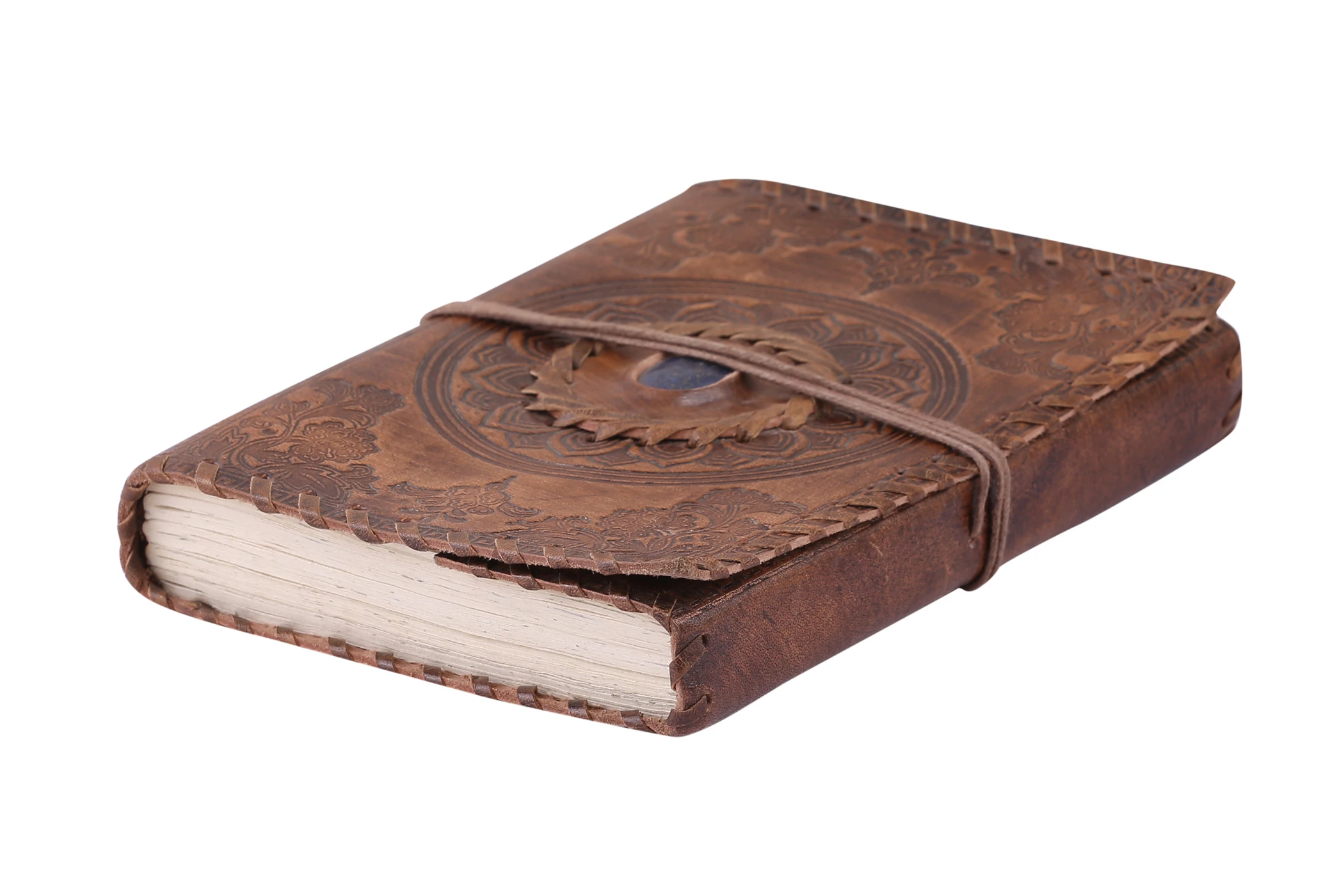 Genuine Designer leather notebook Journal Traveler Diary With Handmade Cotton Softcover Portable Notebook OEM & FBA Product