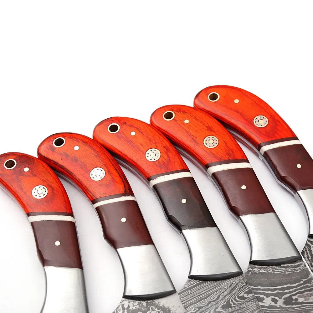 Best Quality Damascus Steel Kitchen Knife Sets For Chef / Pakistan Made Handmade Damascus Steel Chef Knives Set