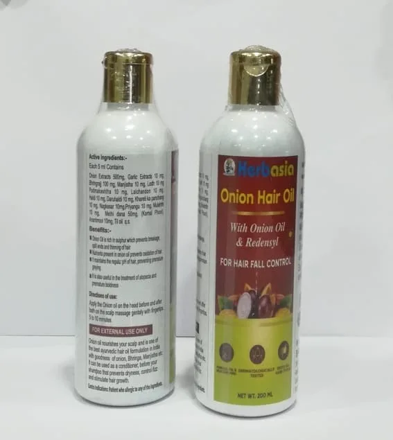 100 % Herbal Onion Hair Oil with Onion & Redensyl 200 ml.