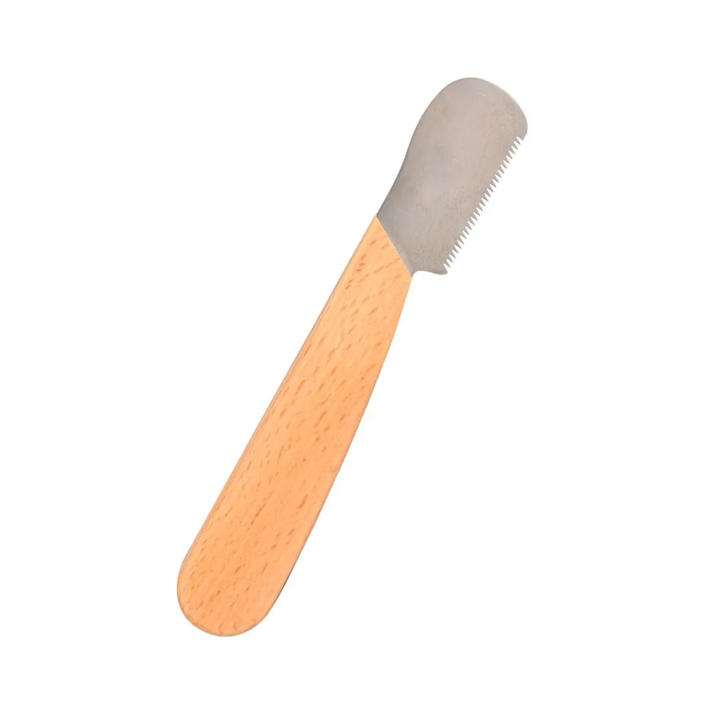 Best Quality Stainless Steel Wooden Handle 38 Teeth Fine Carding Knives Pet Hair Grooming Cutting Stripping Knife
