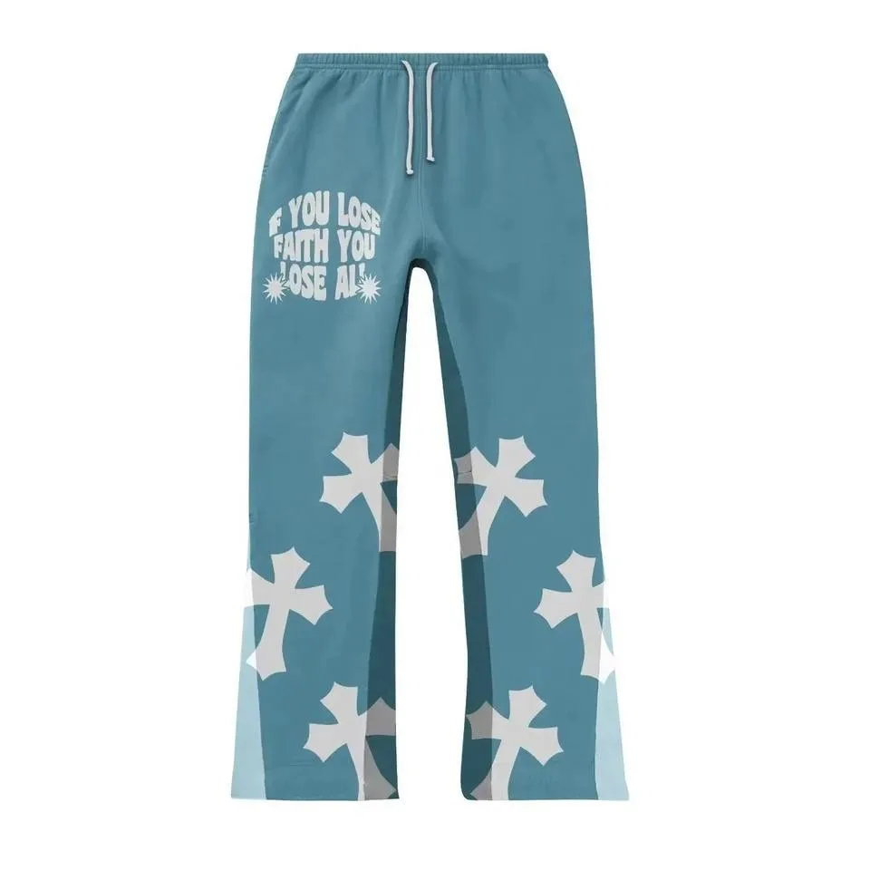 3D Foam Puff Print logo Stacked Sets Sweat Suits men Two Pieces Flare Pants Sets hoodies Tracksuits sweat suit for Men