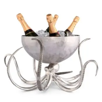 Trending design Cup Shape Champagne Ice Bucket For Bar Hotel & Restaurants Decorative Bar Accessories In Silver Finished