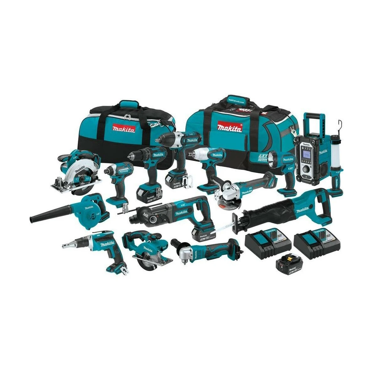 New Makitas Lxt1500 18-volt Lxt Lithium-ion Cord-less 15-piece Combo Kit