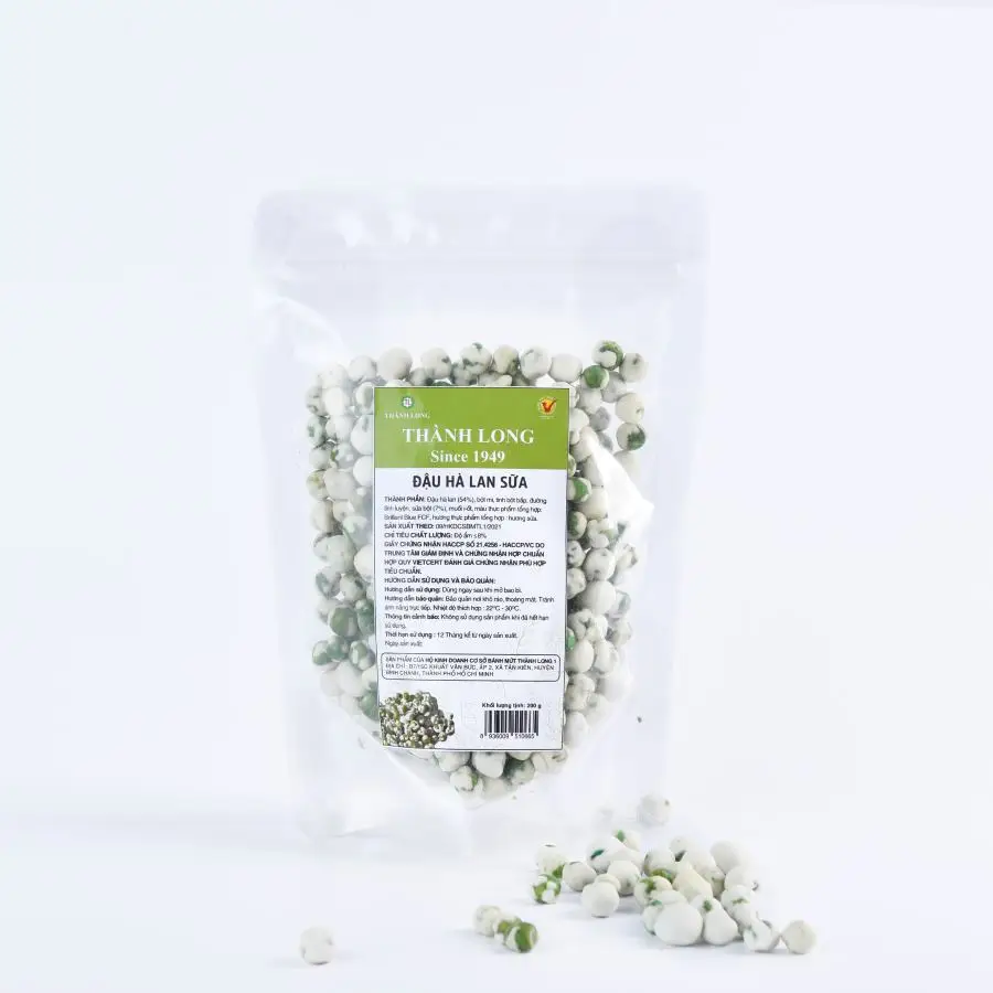 Peas soaked in milk Green Peas Human Food Thanh Long Snacks High Quality HACCP Certificate OEM/ODM From Vietnam Manufacturer
