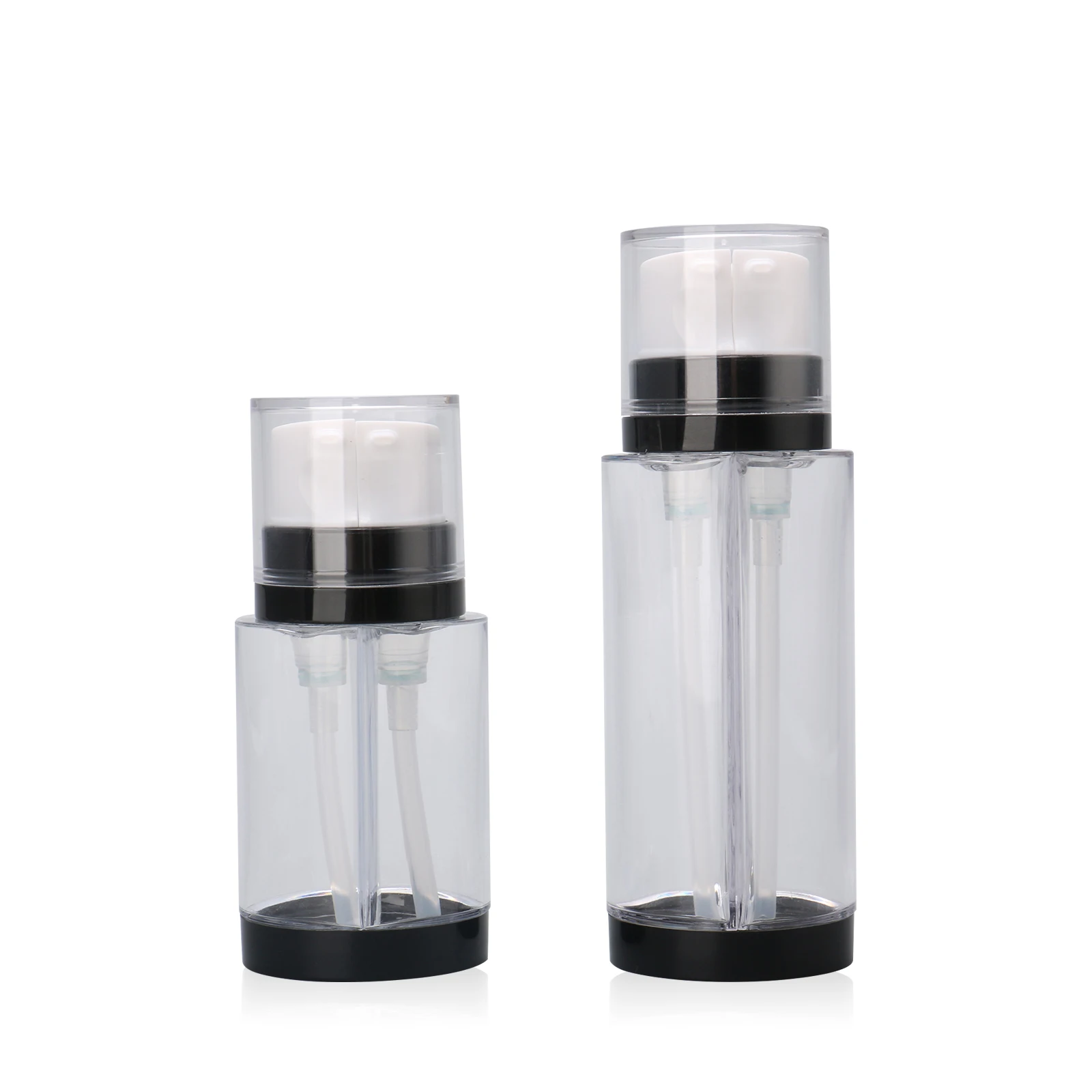 30ml+30ml /50ml+50ml Dual Chamber Airless Plastic Lotion Packaging Dual Pump Cosmetic Bottle