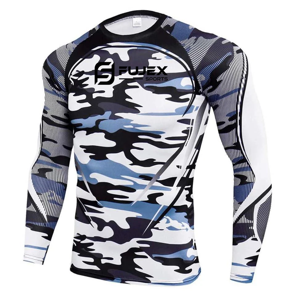 Mens Custom Rash Vest Long Sleeve Lycra Compression Shirt Quick Dry Rashguard Sublimation Rash Guard Men Quantity Top Customize