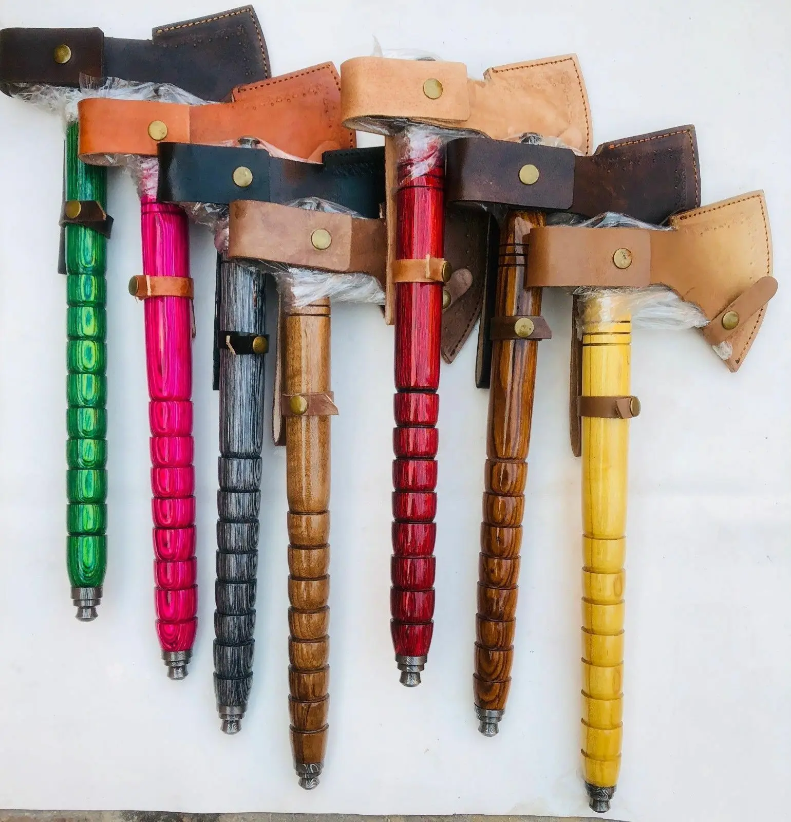 Handmade Damascus Steel / Hatchet Axe With Rose Wood  Dmascuss Steel Axe  Hatchet Outdoor Camping Tool  Hand Forged With  Cover