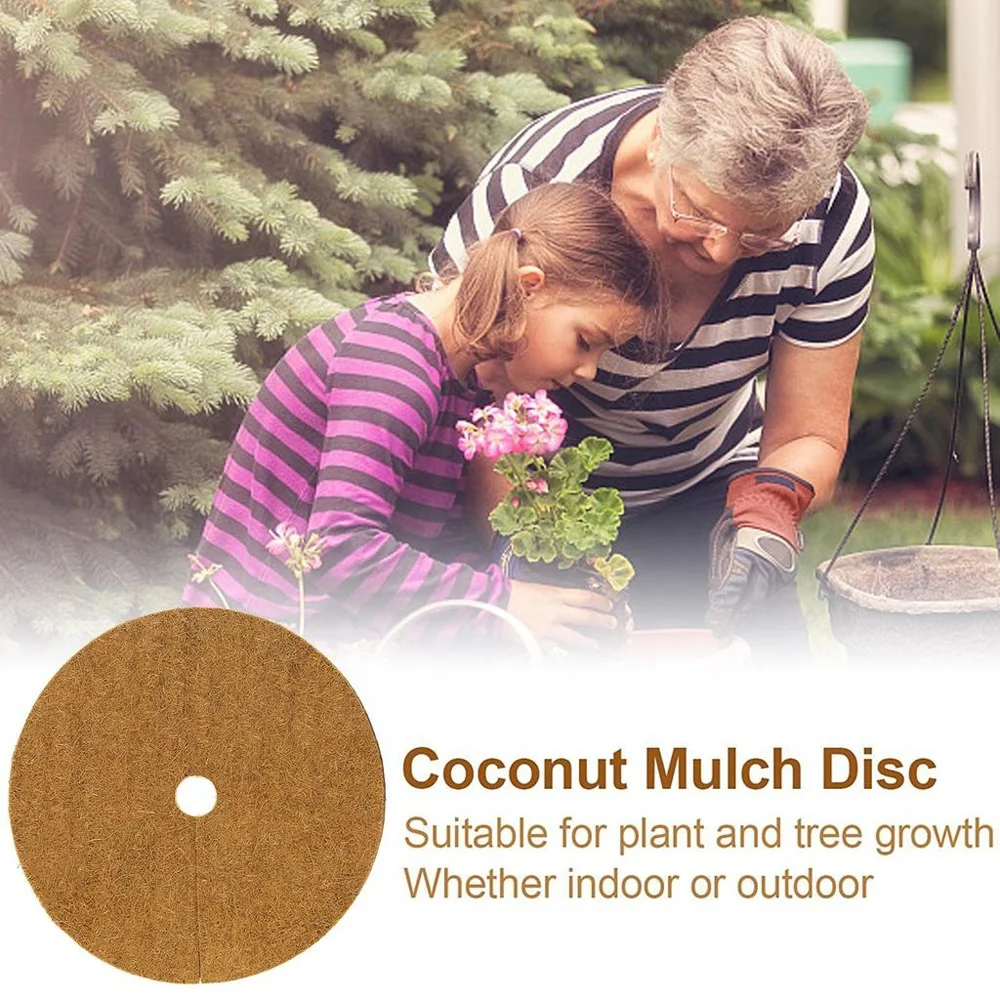 COCO COIR MULCH MATS / COCONUT COIR FIBER WEE D CONTROL MULCHING TREE RING PROTECTOR MATS