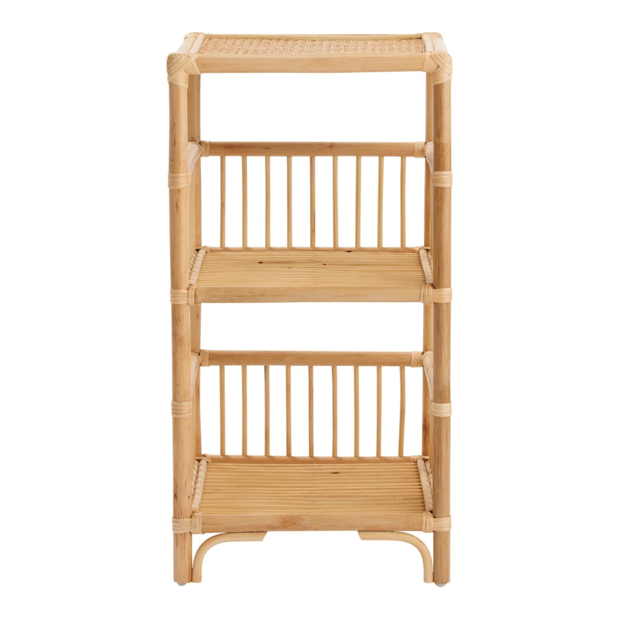 Handicraft Rattan Shelf Storage Holders 3 Tiers Rack Living Room Home Furniture Home Decoration