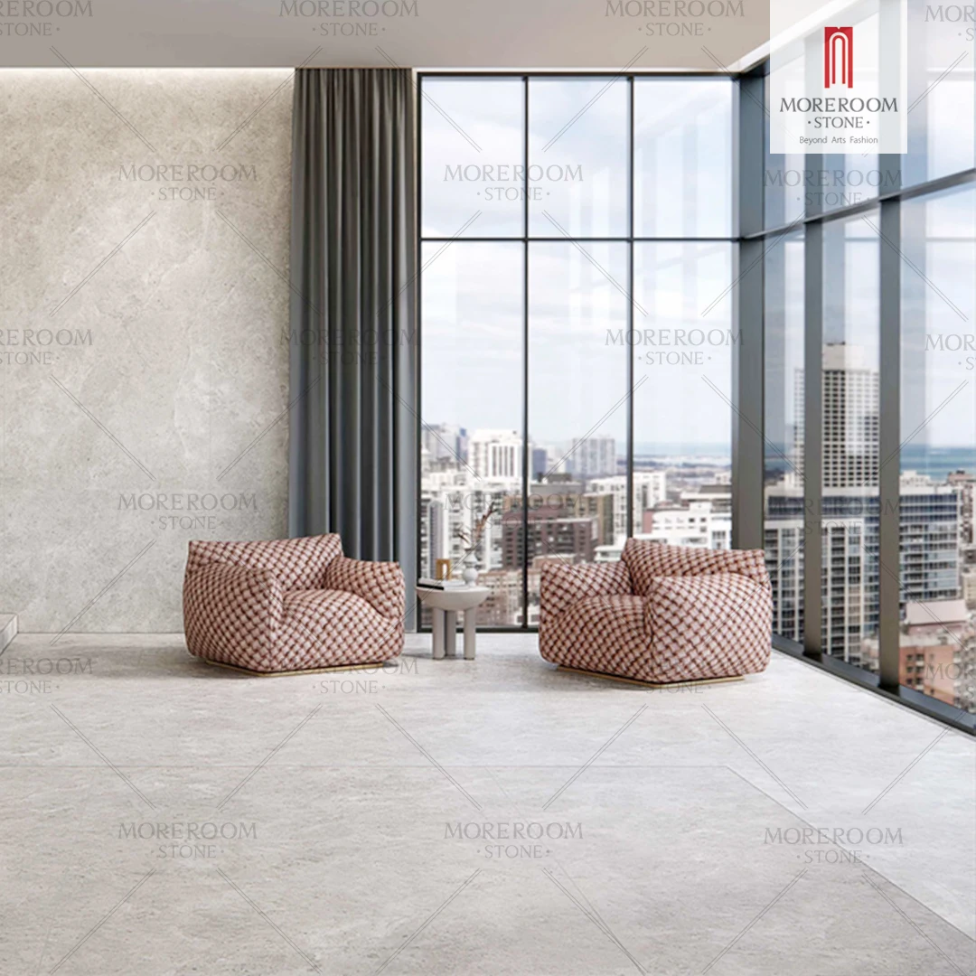 Interior Decoration Stone Artificial Marble Slabs Light Grey Sintered Stone