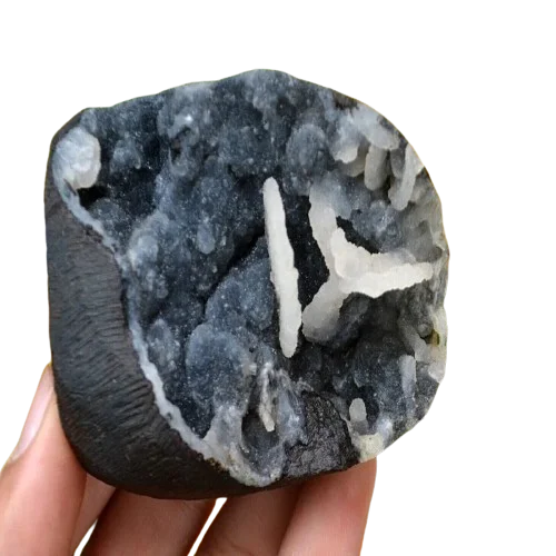 Wholesale Black Chalcedony  Cluster Natural Rock Crystal Specimen Minerals  Gift Decorative crystals