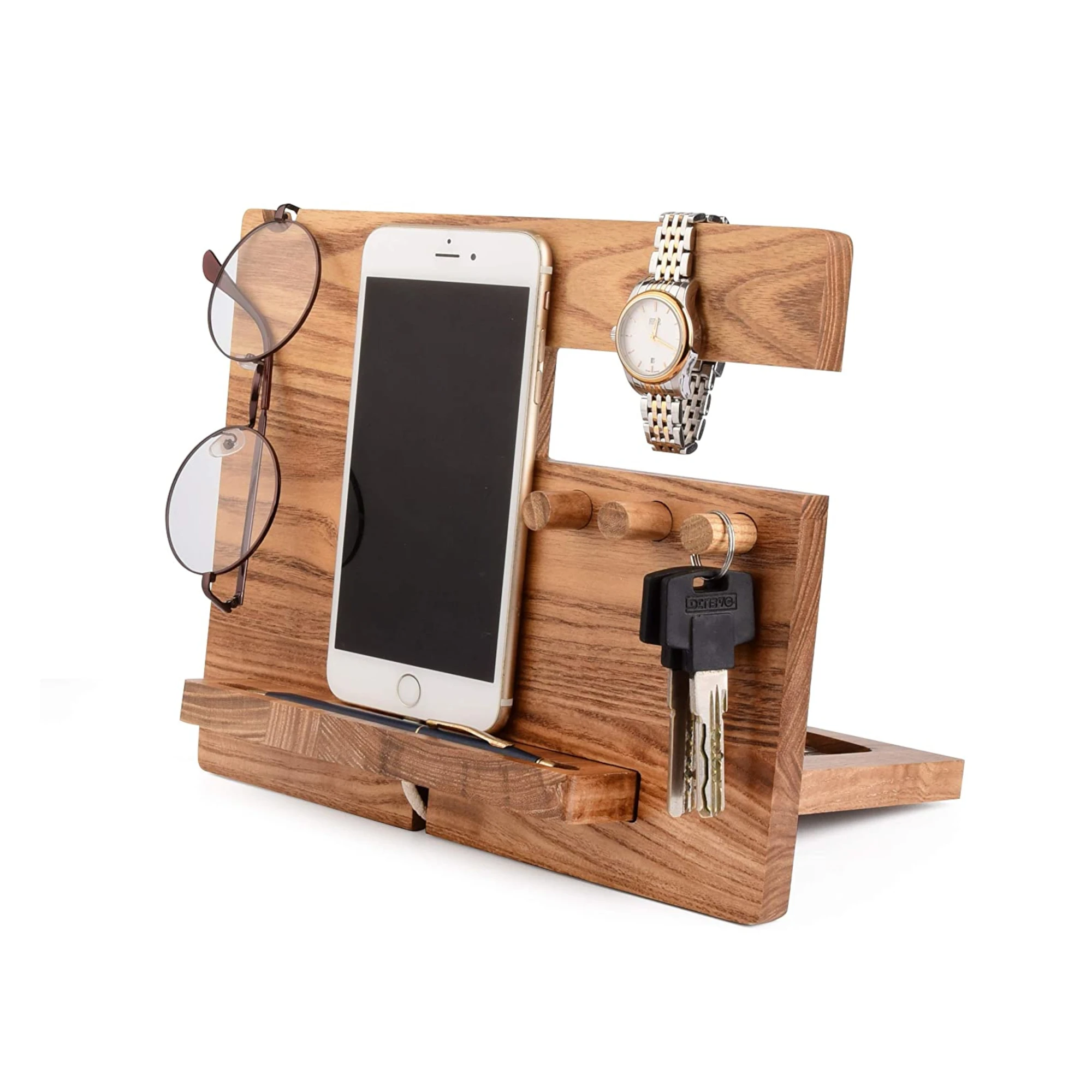 Vintage High Quality Wooden Desk Organizer Office Organiser Desk Stand Organizer  For home office School
