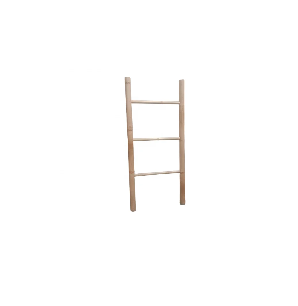 High Quality Six Rung Bamboo Towel Ladder Natural Bamboo Fence Rolls for Garden Home Decor Mesh Bamboo Pole Material