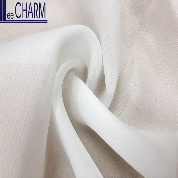 LIM012 Taiwan 100 Polyester Thick Quality Bridal Organza Material Fabric