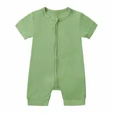 GOTS Certified 100% Organic Cotton Zipper Footie Baby Jumpsuit Romper