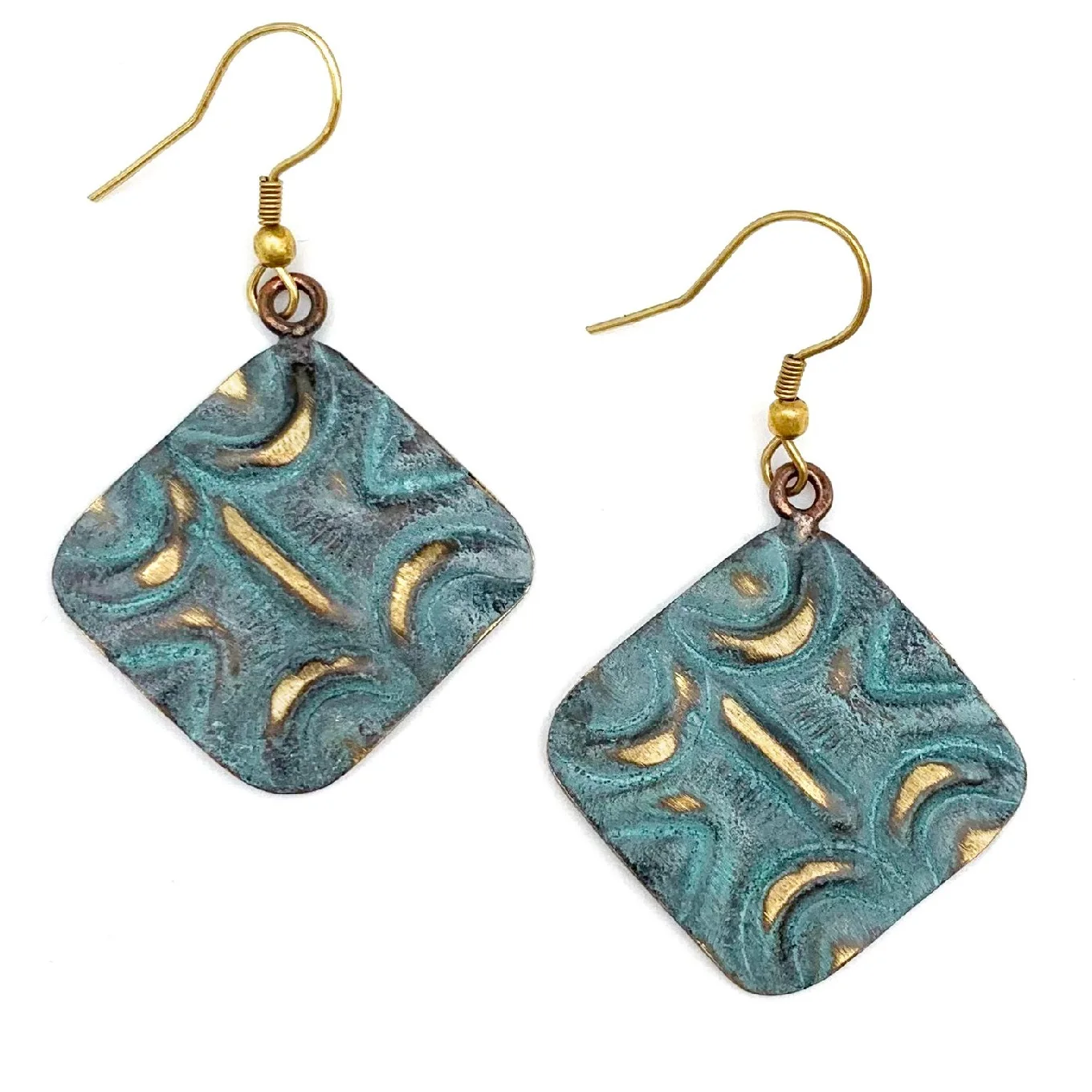 Shop Trendy Handmade Jewelry  fabric double sided Teardrop earrings Multi Color Cubic Zirconia Stud Earring For Black women