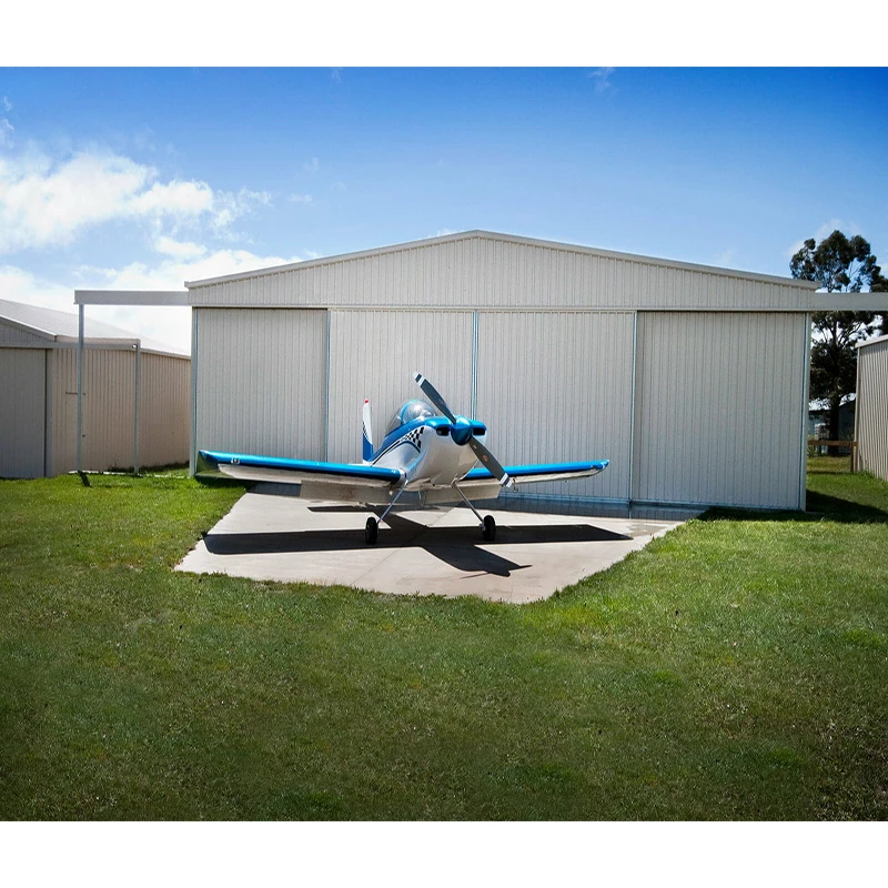 Durable Steel Hangar for Large Aircraft Storage with Impact-Resistant Doors