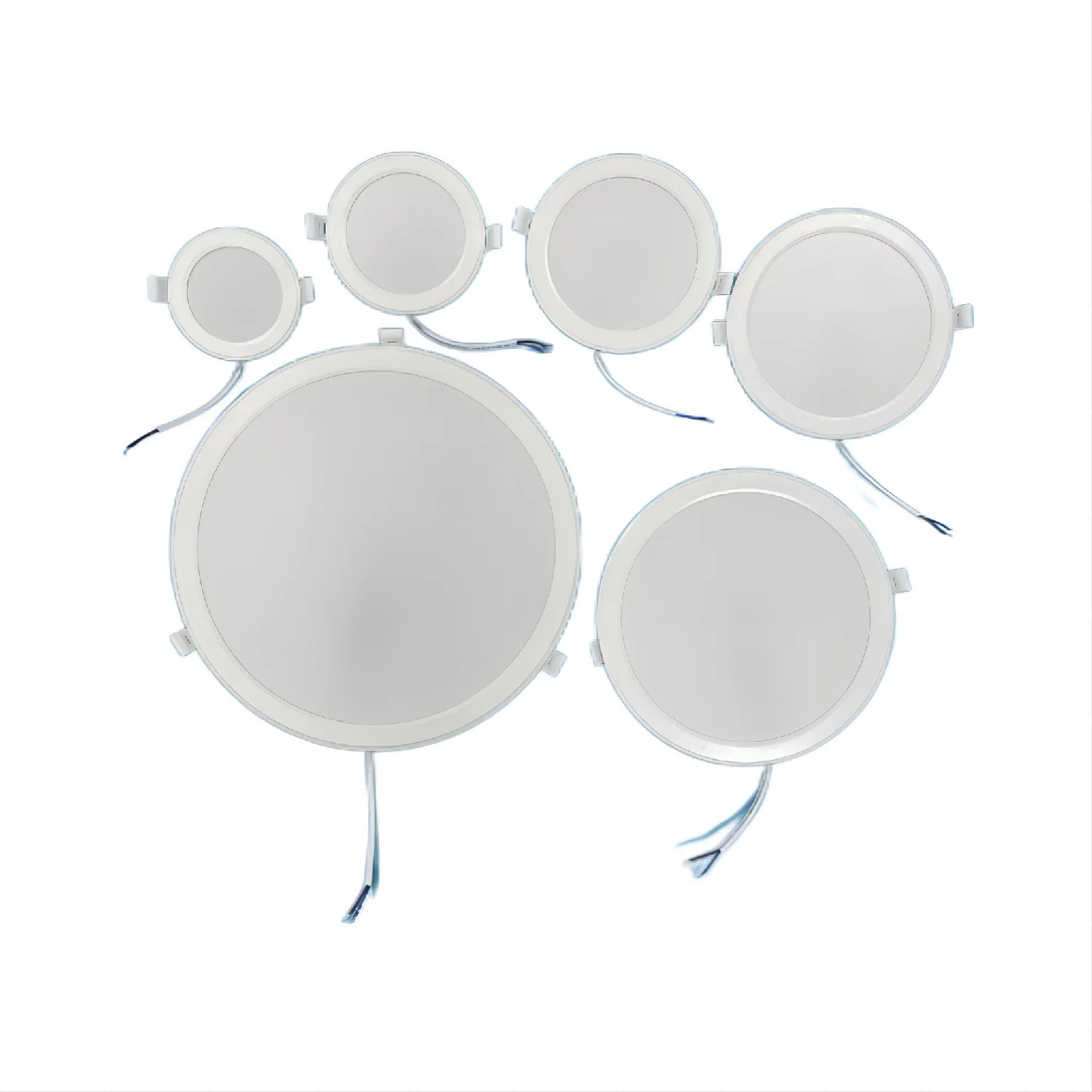 20W SMD2835 LED Downlight for Hotel Rooms RGB Color Temperature 5-28W Dip Switch with 9-30cm Size Aluminum Body Ra>80 IP20 RGB