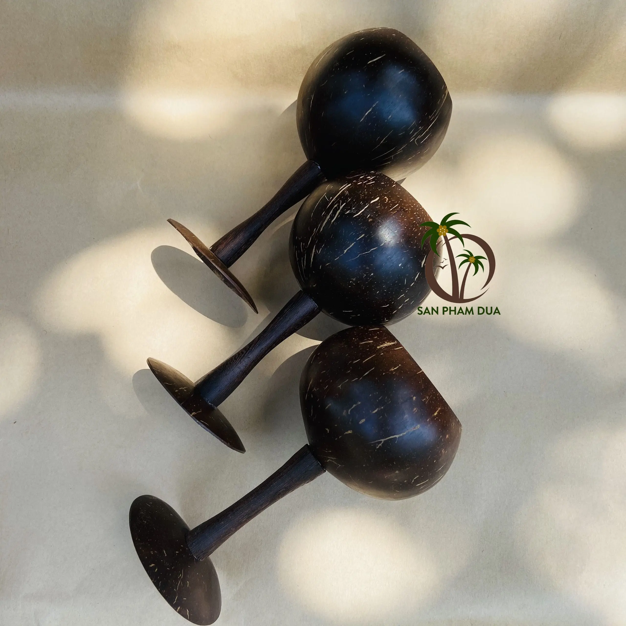 TOP SELLING COCONUT SHELL CUP FOR DRINKING WINE WATER EATING ICE CREAM COCONUT CUP FROM COCO - ECO VIETNAM