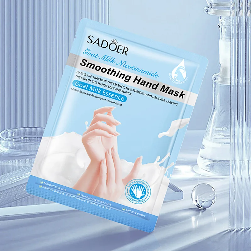 Wholesale Natural Organic Goat Milk Peeling Hand Mask For Moisturizing Whitening Exfoliating Repairing Hand Mask