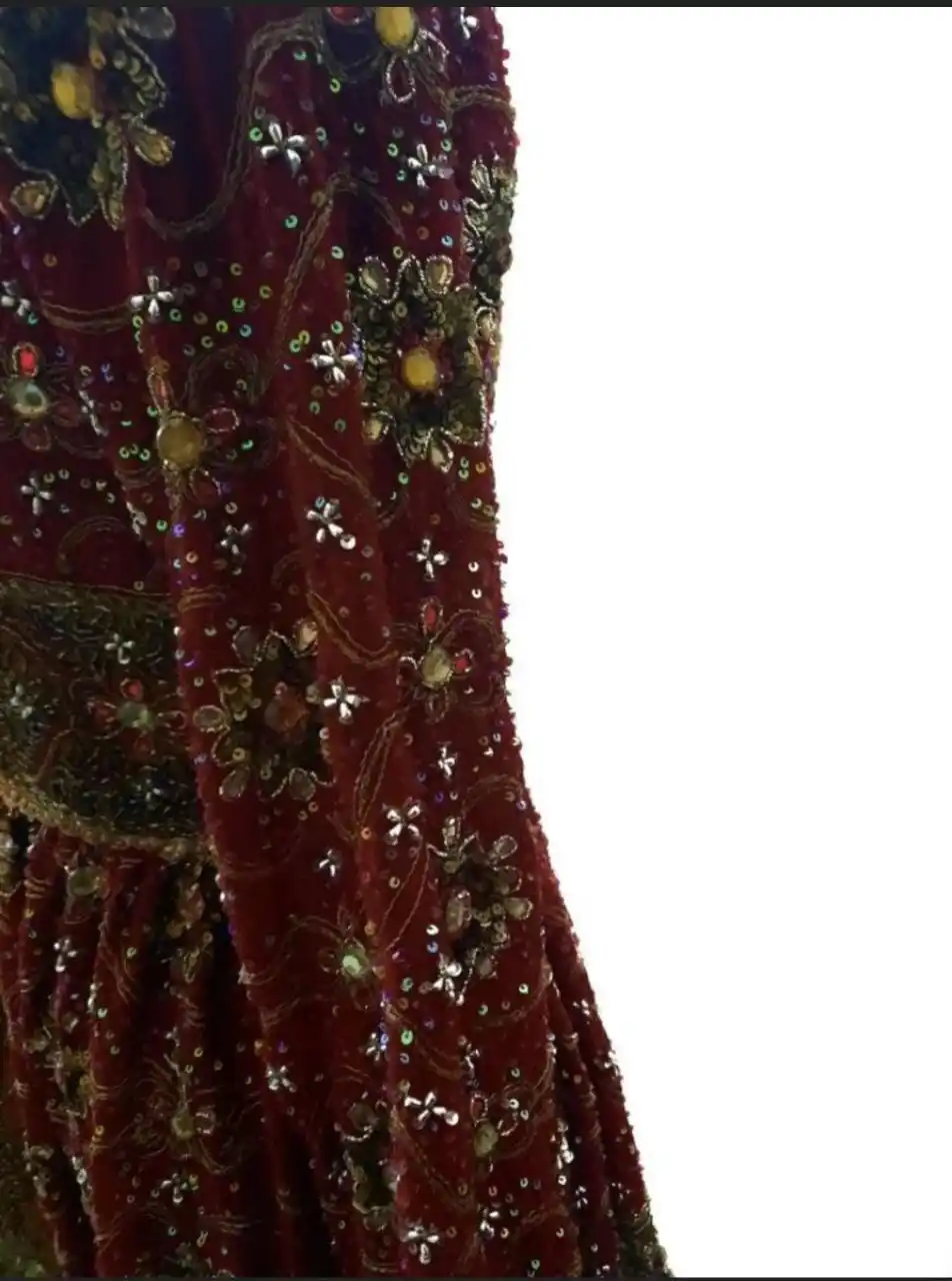 Graceful  Embroidered Old Boho Kimono Filled With Heavy Embroidery A Long Unique Dress For Her