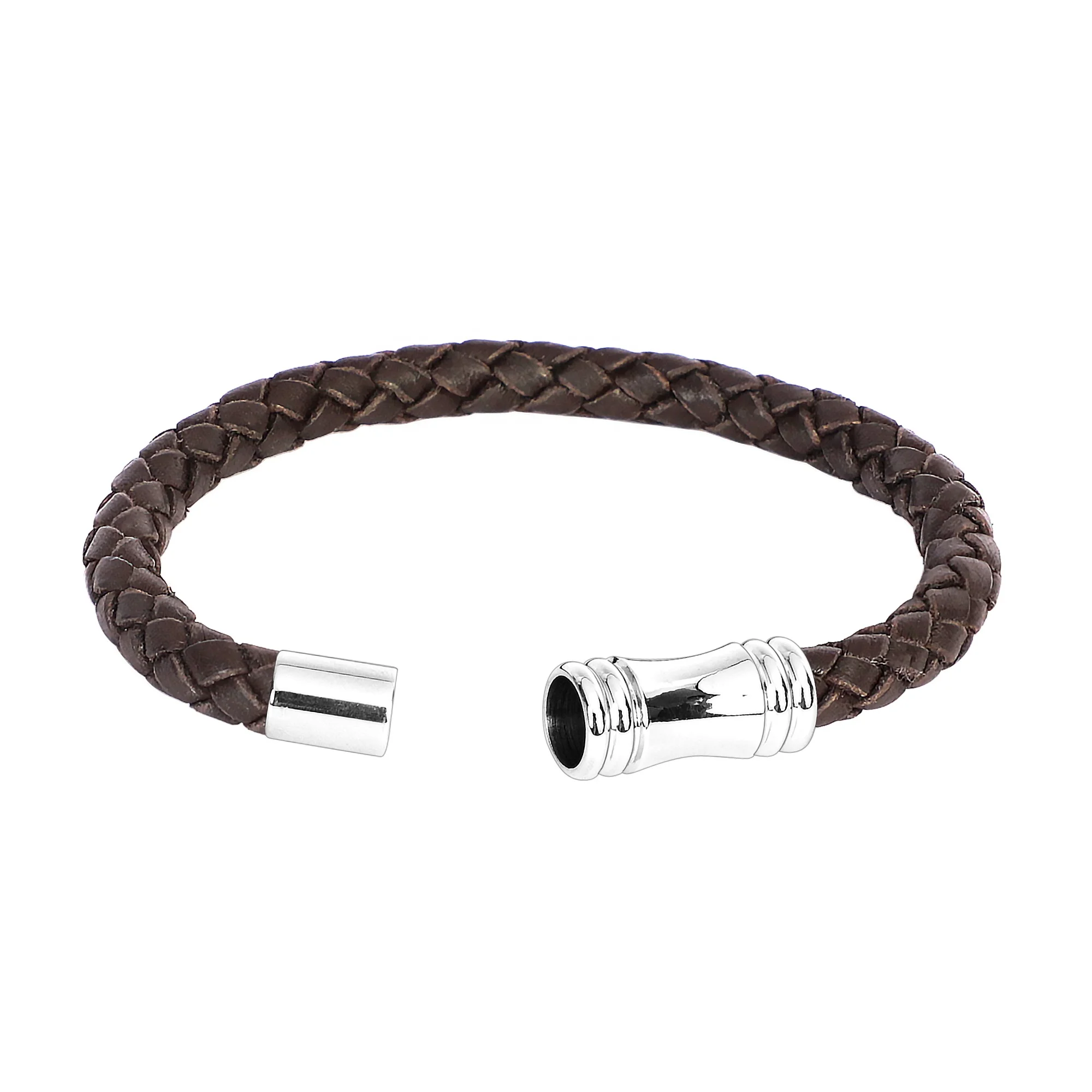 Latest Design Fashion Water Resistant Bolo Braided Leather Bracelet Manufacturer by PSDS