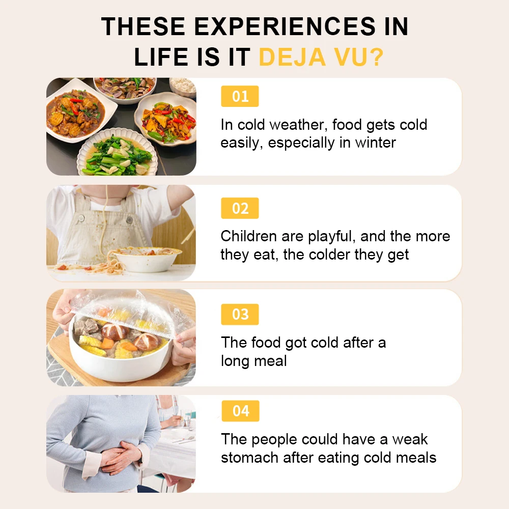 Rayshine Silicone Electric Adjustable Temperature Control Food Warming Tray Heating Plate Mat Table
