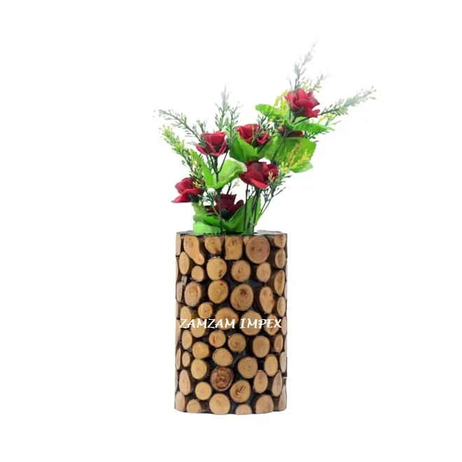 New Arrival 2025 Wooden Flower Pot Vase for Living Room Hall Drawing Room Bedroom Garden