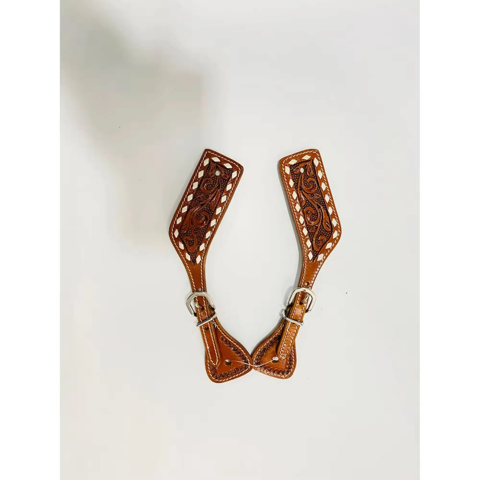 New Arrival Elegant High Quality Hand Made Western Tack Set Headstall Bridle Spur Strap And Breastplate For Export Selling
