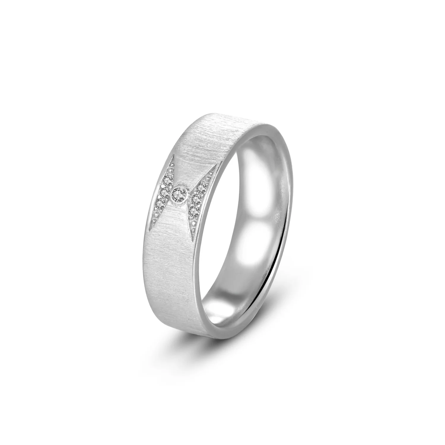 2024 High quality 925 sterling silver casual rings jewelry minimalist rhodium plated unisex band rings for ladies
