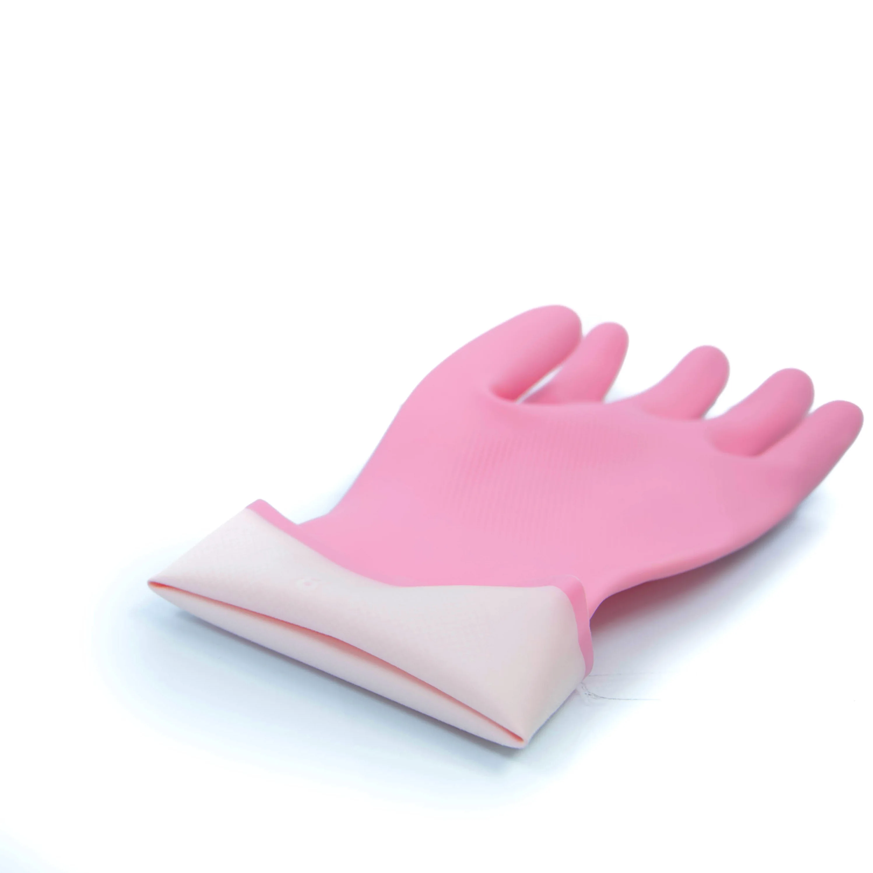 Household gloves outdoor latex pink rubber glove. Waterproof dishwashing gloves. High quality cleaning gloves  (Grade B Offer)