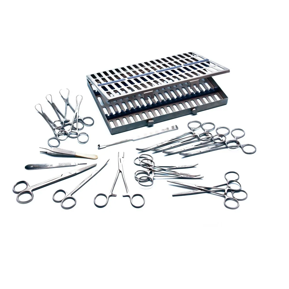 Comprehensive General Surgery Kit Including Essential Instruments for Basic Surgical Procedures and Medical Operations