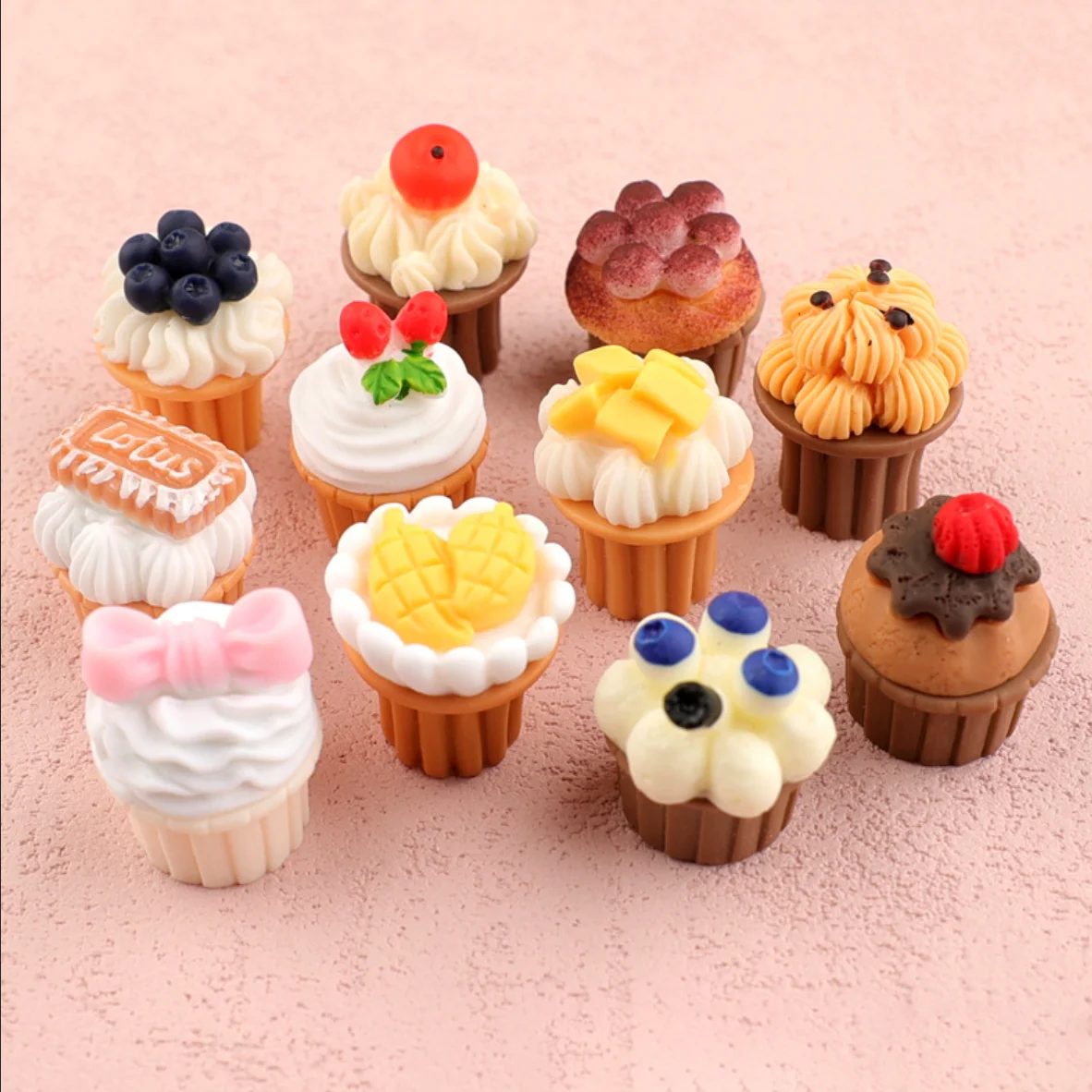 New Arrival Simulation Resin Three- Dimensional Cup Cake Cabochon Phone case Decoration