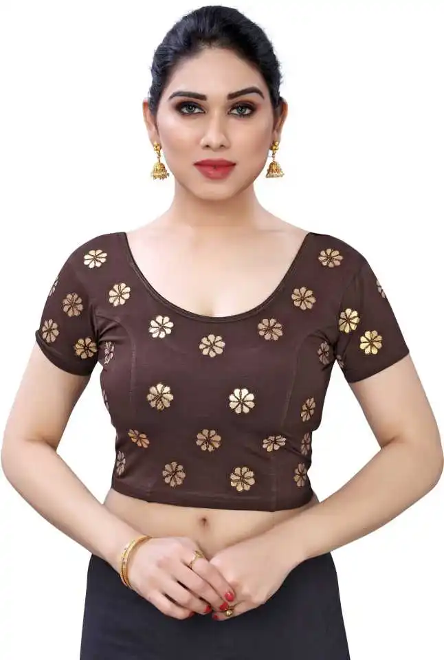 ready made blouse Western Design With Chikan Work saree blouse readymade women sexy readymade saree blouse wholesale