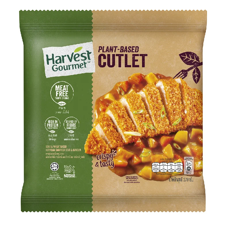 NESTLE HARVEST GOURMET CRISPY CUTLET 270G Plant-based Frozen Ready to eat Halal Vegan