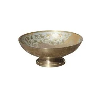 Декоративная латунная металлическая сервировочная чаша с золотой отделкой для кухни и стола Сервировочная вкусной еды десерта в домашних условиях