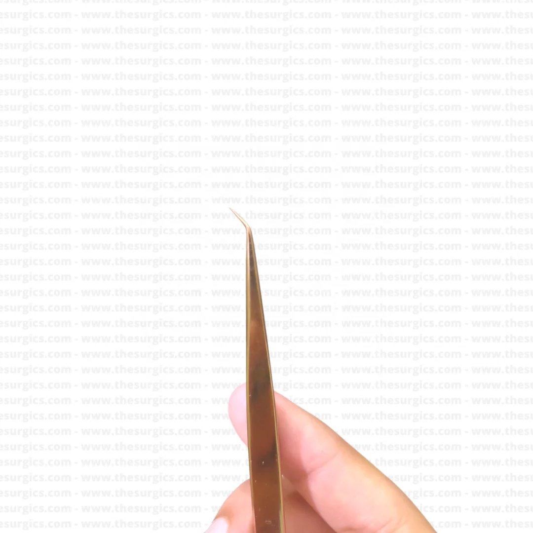 Gold Long Handle Isolation Tweezer Eyelash Extension Tweezers Custom Logo Private Label Stainless Steel Wholesale For Eyelashes